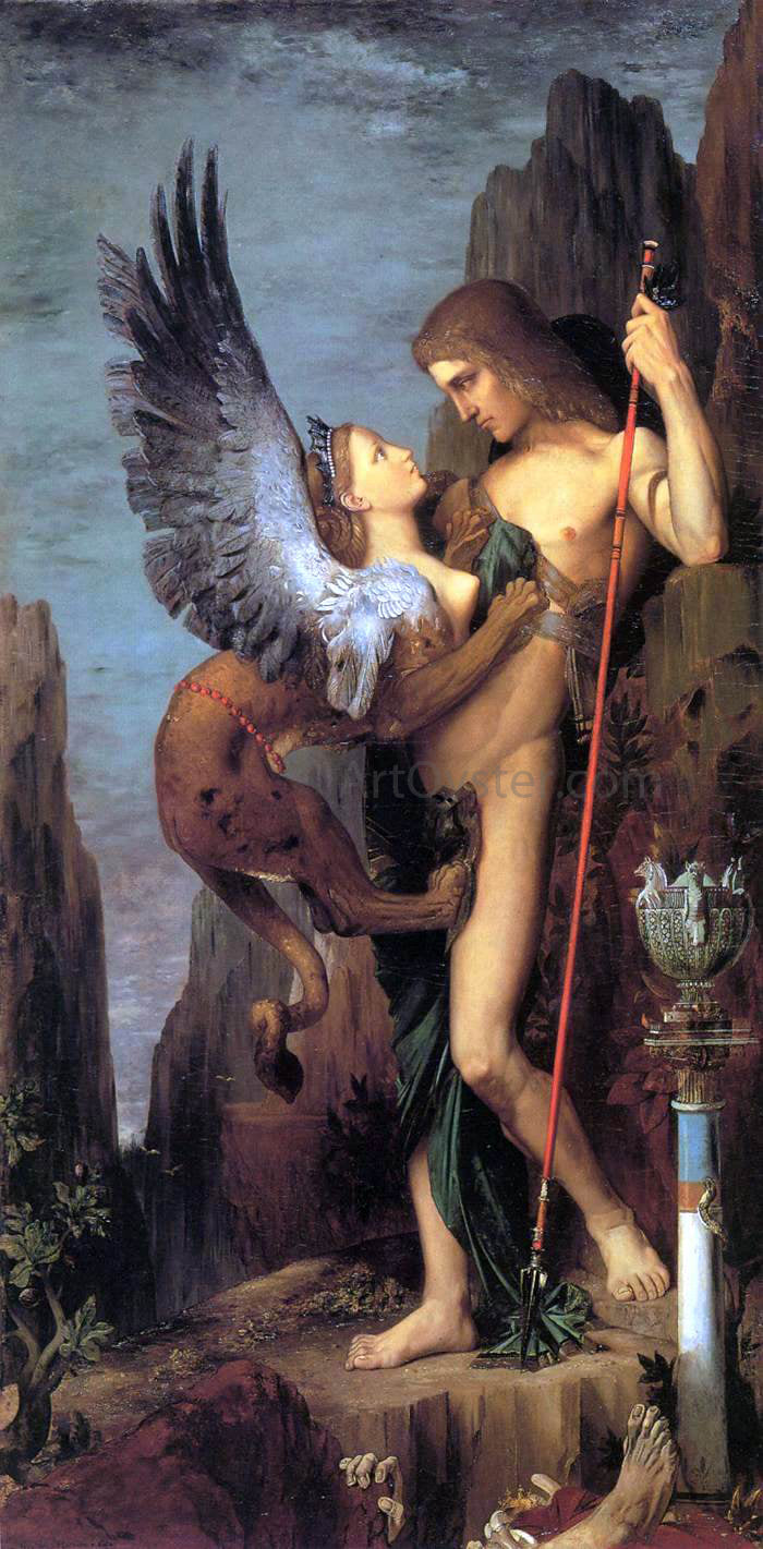 Gustave Moreau Oedipus and the Sphinx - Hand Painted Oil Painting