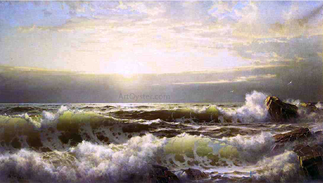  William Trost Richards Off Conanicut, Newport - Hand Painted Oil Painting