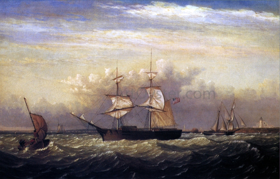 Fitz Hugh Lane Off Ten Pound Island, Gloucester Harbor, Massachusetts - Hand Painted Oil Painting