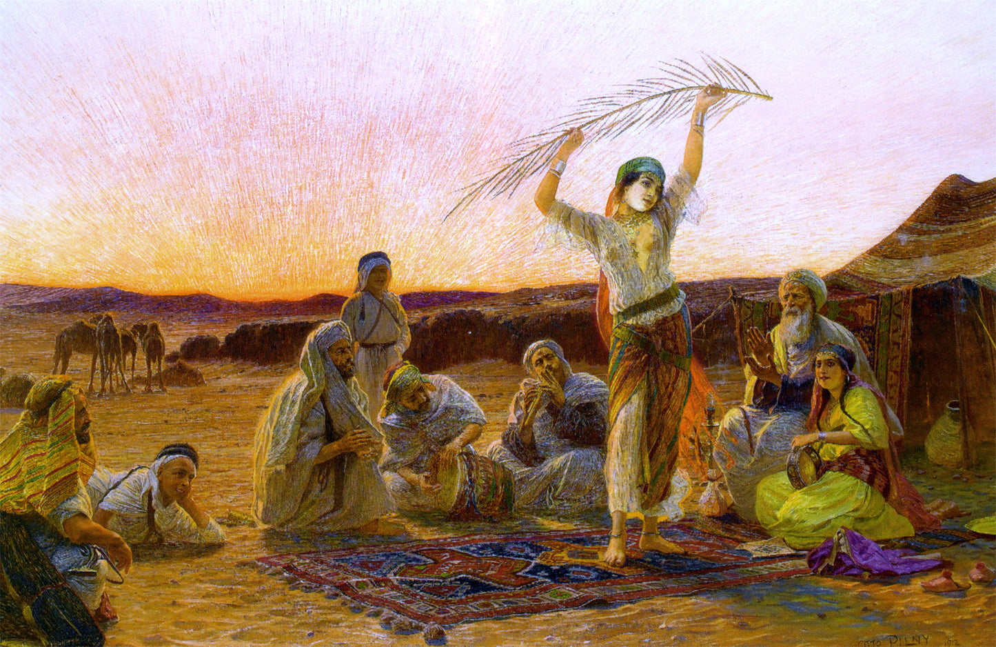 Otto Pilny Oil On Canvas - Hand Painted Oil Painting