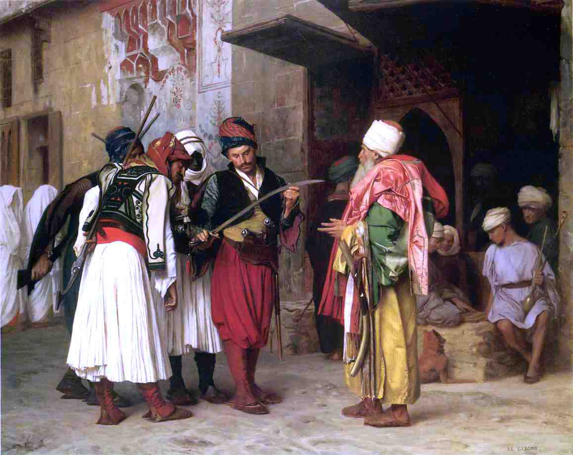 Jean-Leon Gerome Old Clothing Merchant in Cairo (also known as Roaving Merchant in Cairo) - Hand Painted Oil Painting