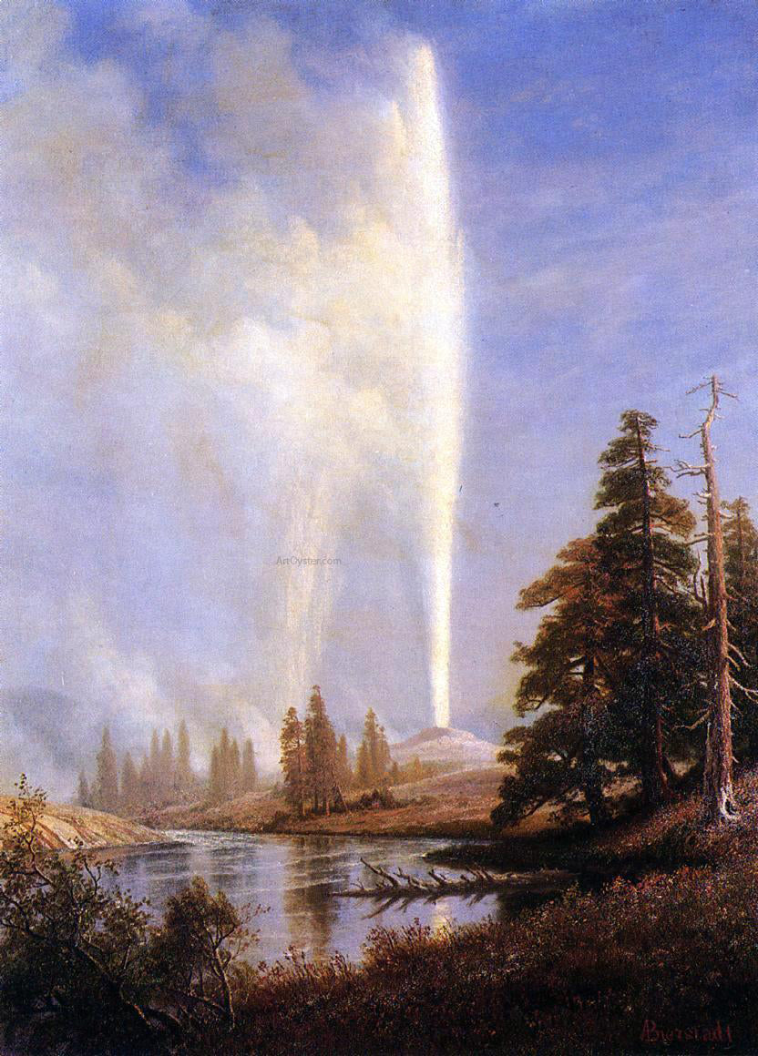 Albert Bierstadt Old Faithful - Hand Painted Oil Painting