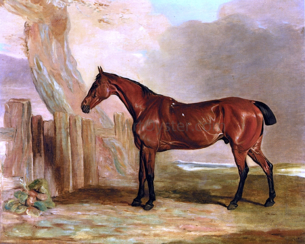 Ben Marshall An Old Favourite, a Bay Hunter in a Landscape - Hand Painted Oil Painting