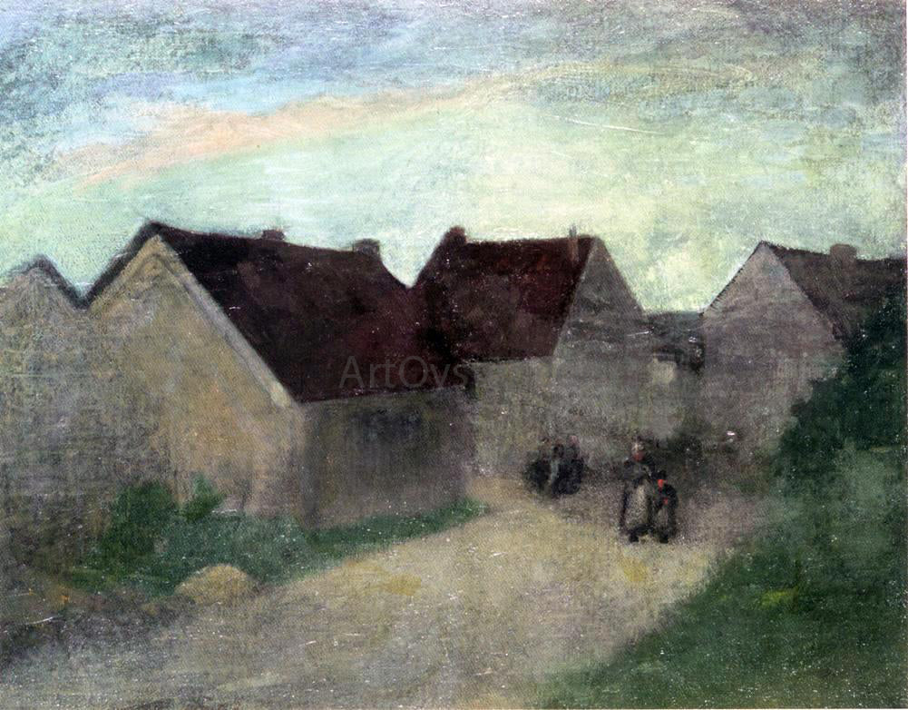 Robert Henri Old Houses in Normandie - Hand Painted Oil Painting