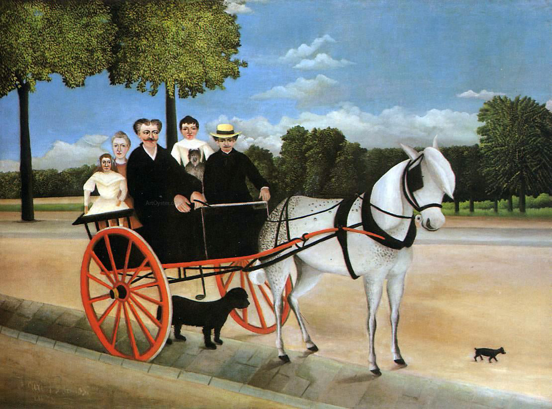 Henri Rousseau Old Junior's Cart - Hand Painted Oil Painting