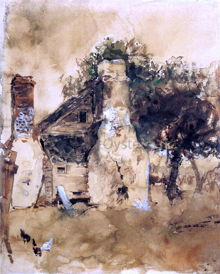 Robert Frederick Blum Old Powhatan Chimney - Hand Painted Oil Painting