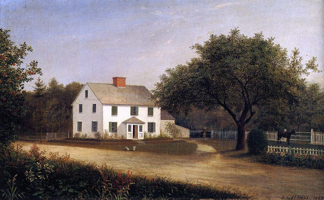 Fitz Hugh Lane Old Stevens Homestead, Castine - Hand Painted Oil Painting