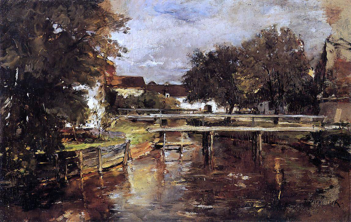 Frank Duveneck Old Towl Brook, Polling, Bavaria - Hand Painted Oil Painting
