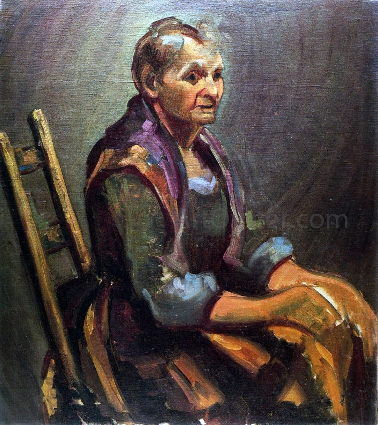 George Luks Old Woman - Hand Painted Oil Painting