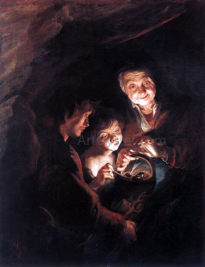 Peter Paul Rubens Old Woman with a Basket of Coal - Hand Painted Oil Painting
