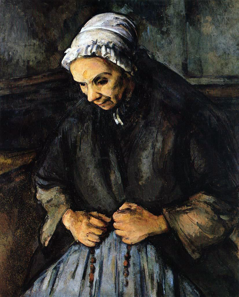 Paul Cezanne Old Woman with a Rosary - Hand Painted Oil Painting