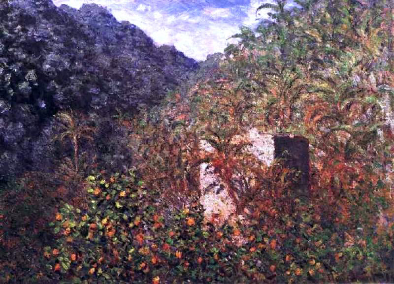 Claude Oscar Monet Olive Trees and Palm Trees in the Valley - Hand Painted Oil Painting