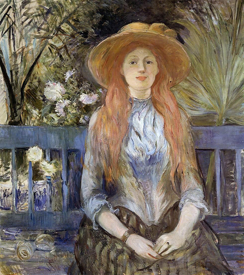 Berthe Morisot On a Bench - Hand Painted Oil Painting
