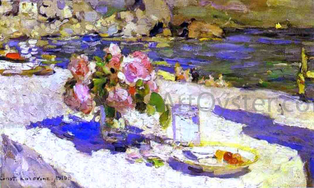 Constantin Alexeevich Korovin On a Sea Shore - Hand Painted Oil Painting