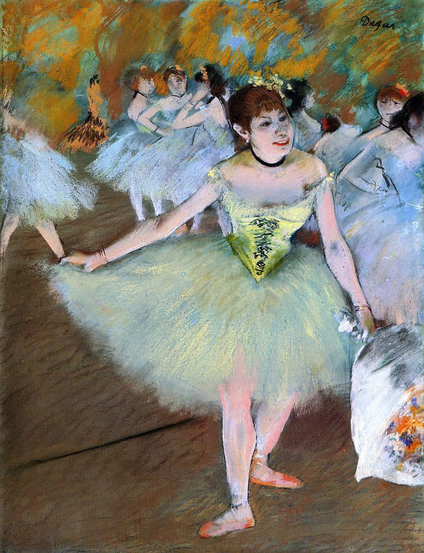 Edgar Degas On Stage - Hand Painted Oil Painting