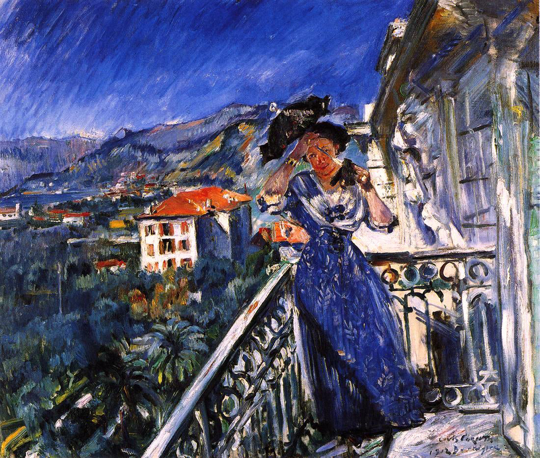 Lovis Corinth On the Balcony in Bordighera - Hand Painted Oil Painting