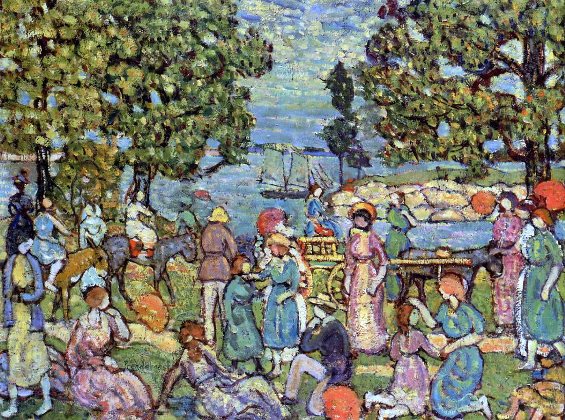 Maurice Prendergast On the Beach No. 3 - Hand Painted Oil Painting
