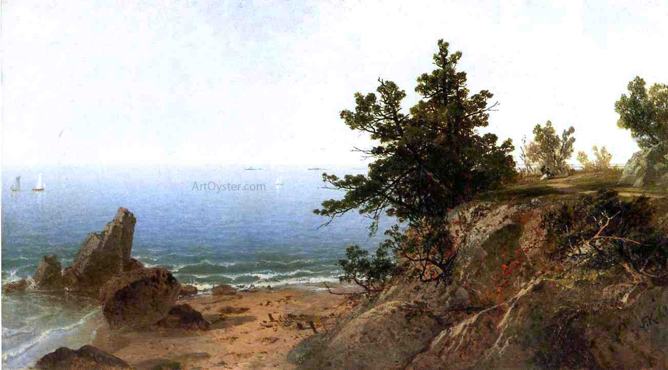John Frederick Kensett On the Beverly Coast, Massachusetts - Hand Painted Oil Painting