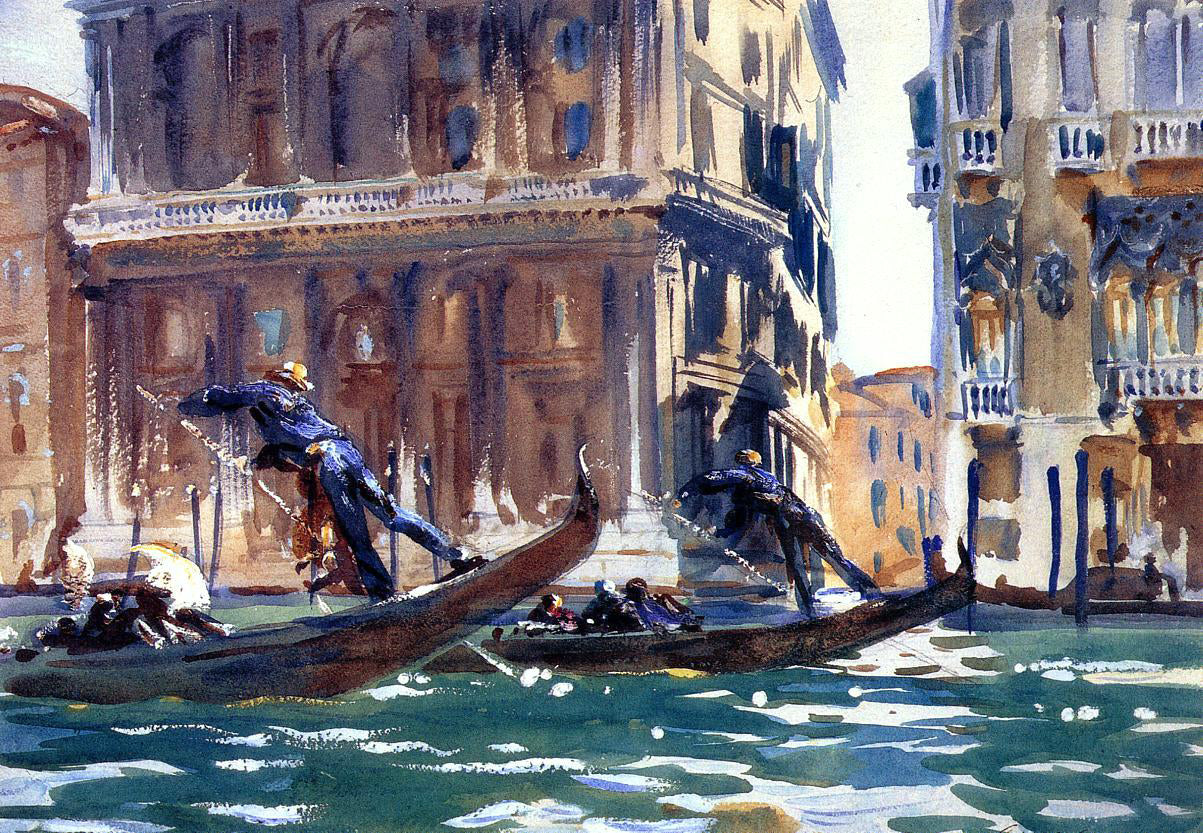 John Singer Sargent On the Canal - Hand Painted Oil Painting