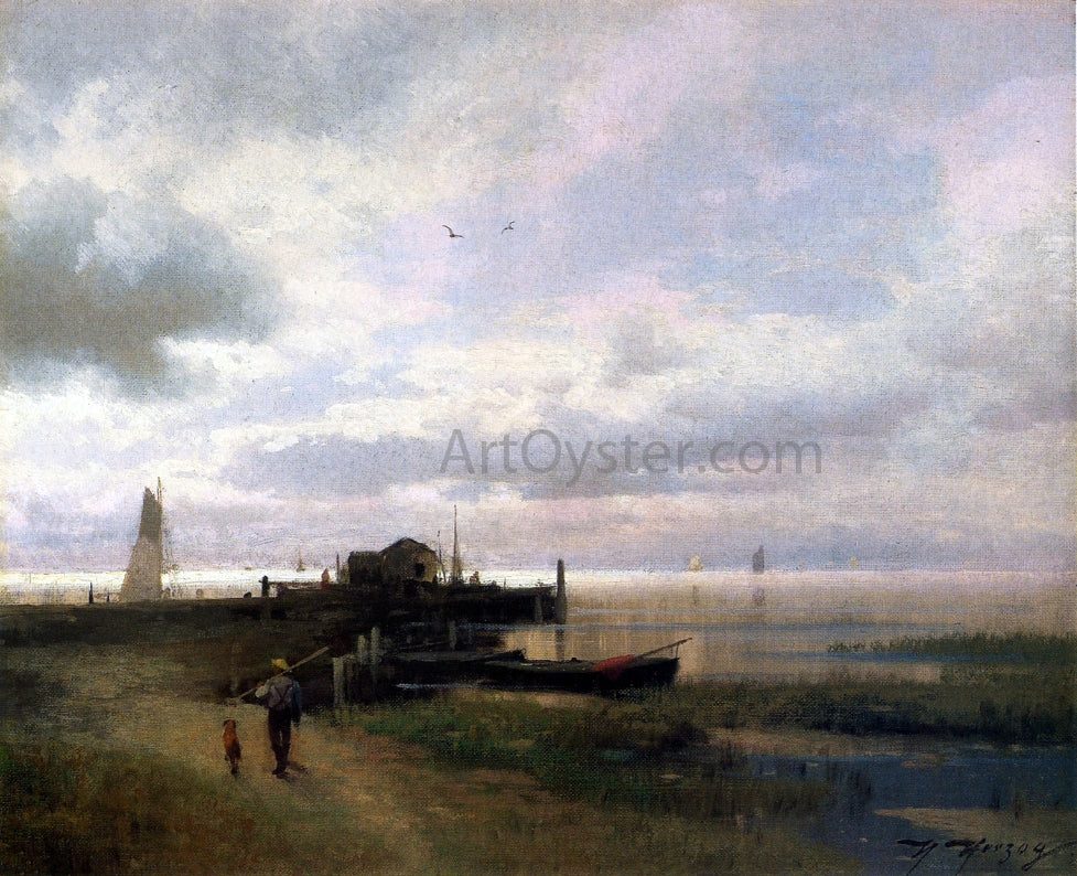 Herman Herzog On the Chesapeake, Oxford - Hand Painted Oil Painting