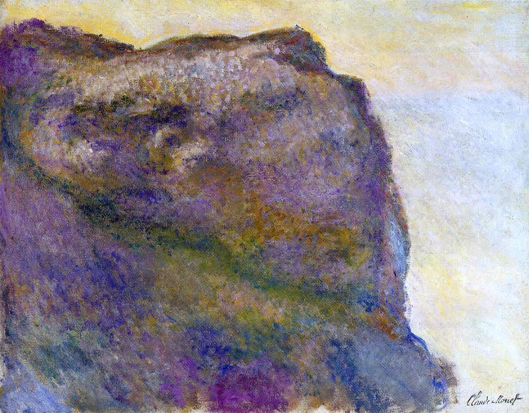Claude Oscar Monet On the Cliff at Petit Ailly - Hand Painted Oil Painting