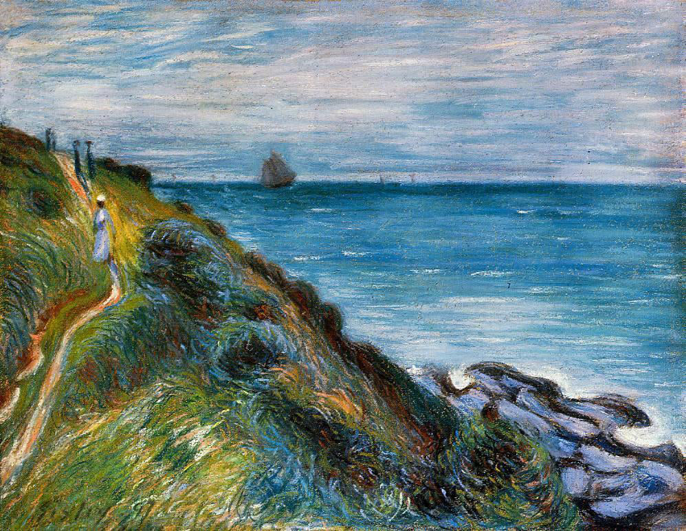Alfred Sisley On the Cliffs, Langland Bay, Wales - Hand Painted Oil Painting