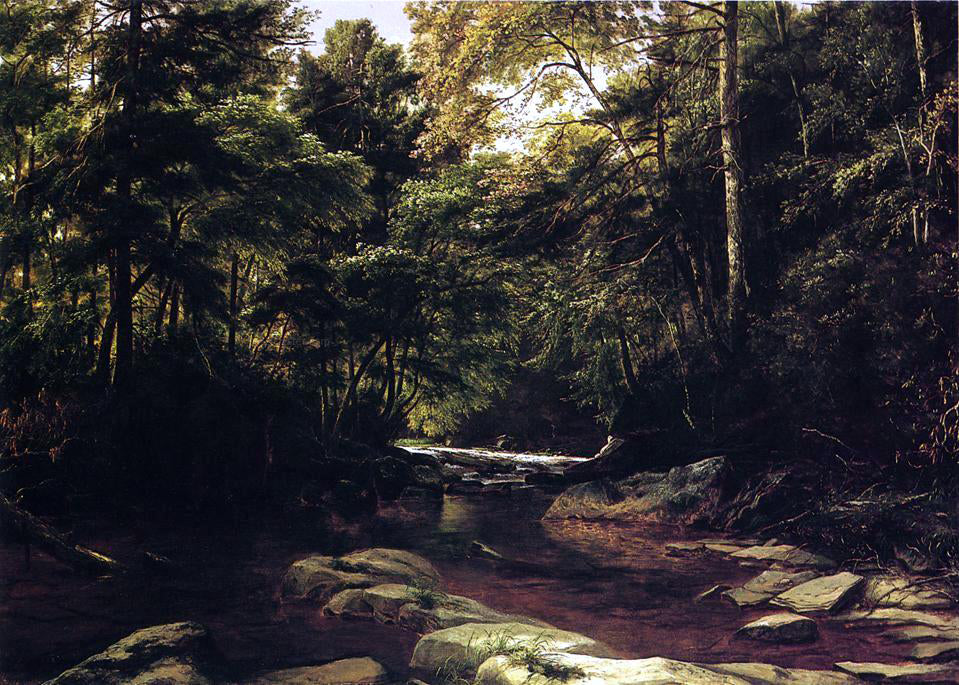 George Hetzel On the Conemaugh - Hand Painted Oil Painting