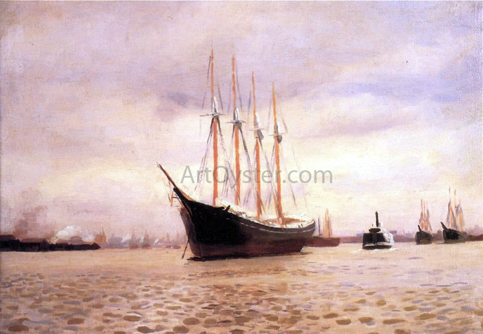 Thomas Pollock Anschutz On the Delaware at Tacony - Hand Painted Oil Painting