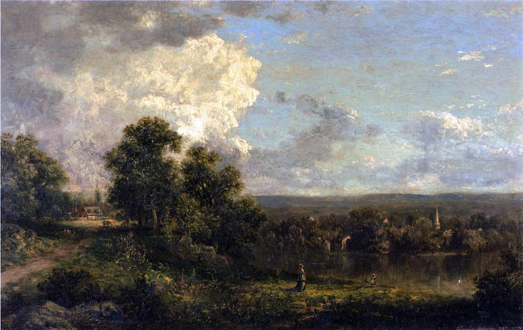 Theodore Robinson On the Housatonic River, Connecticut - Hand Painted Oil Painting