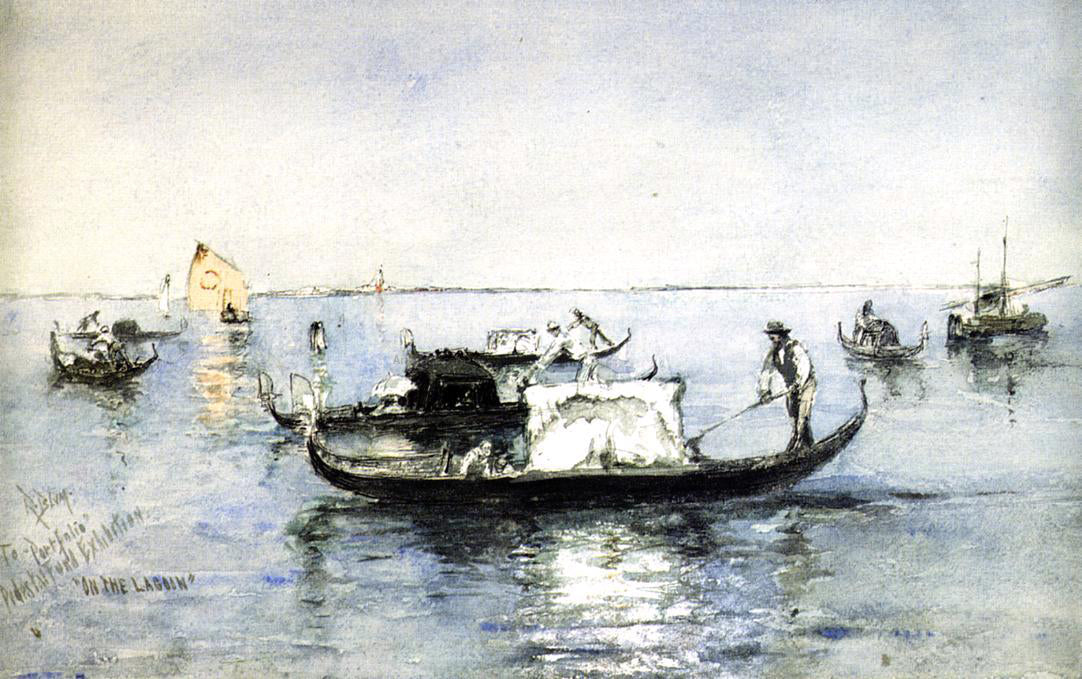Robert Frederick Blum On the Lagoon, Venice - Hand Painted Oil Painting