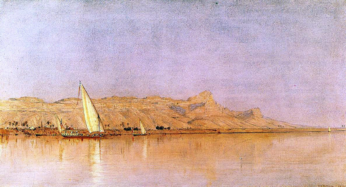 Sanford Robinson Gifford On the Nile, Gebel Shekh Hereedee - Hand Painted Oil Painting
