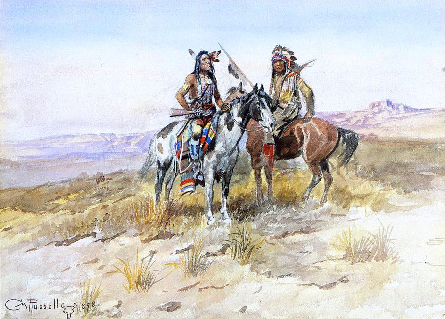 Charles Marion Russell On the Prowl - Hand Painted Oil Painting