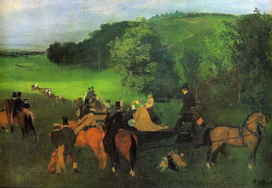  Edgar Degas On the Racecourse - Hand Painted Oil Painting
