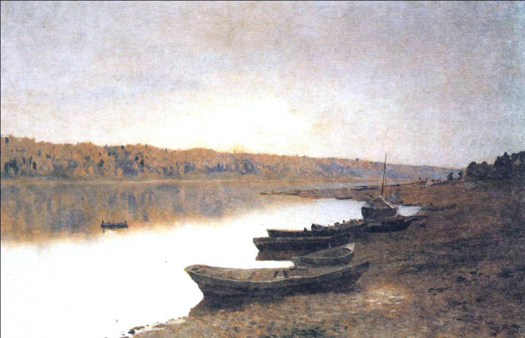 Isaac Ilich Levitan On the River Volga - Hand Painted Oil Painting