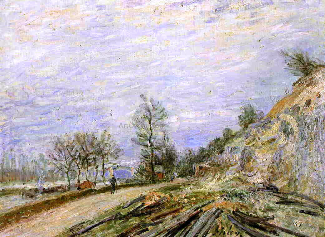 Alfred Sisley On the Road from Moret - Hand Painted Oil Painting