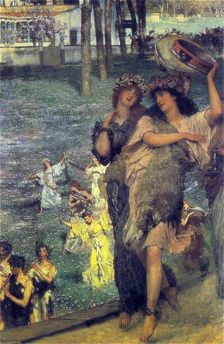 Sir Lawrence Alma-Tadema On the Road to the Temple of Ceres: A Spring Festival - Hand Painted Oil Painting