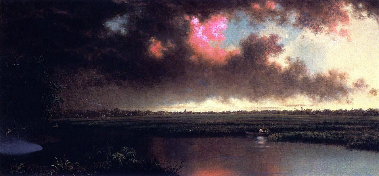 Martin Johnson Heade On the San Sebastian River, Florida - Hand Painted Oil Painting