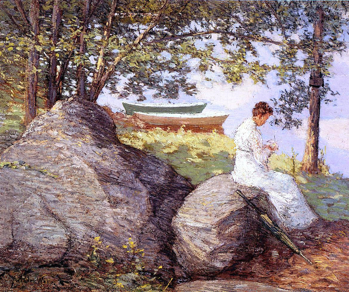Julian Alden Weir On the Shore - Hand Painted Oil Painting