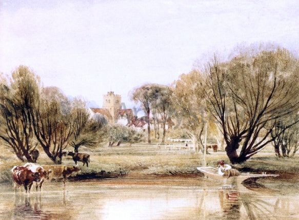 Peter De Wint On the Thames - Hand Painted Oil Painting