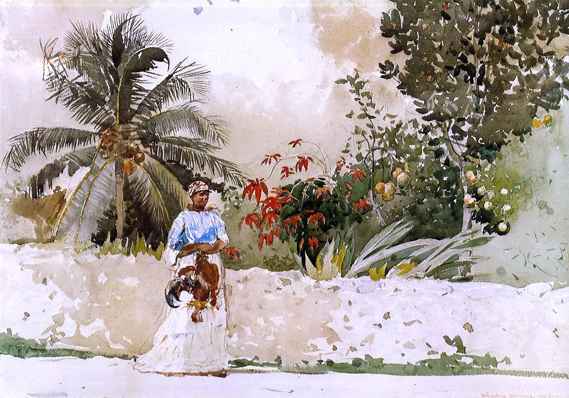 Winslow Homer On the Way to Market, Bahamas - Hand Painted Oil Painting