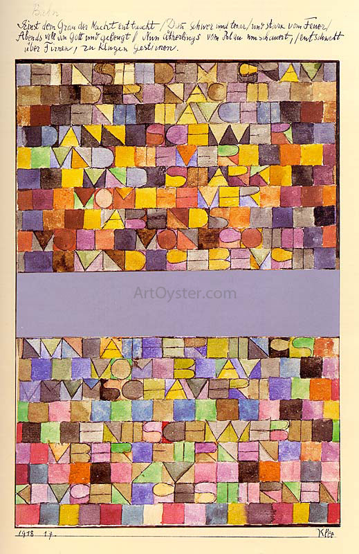  Paul Klee Once Emerged from the Gray of Night - Hand Painted Oil Painting