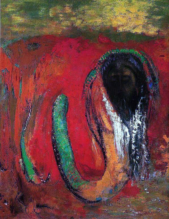 Odilon Redon Onnes (also known as Christ and the Serpent) - Hand Painted Oil Painting