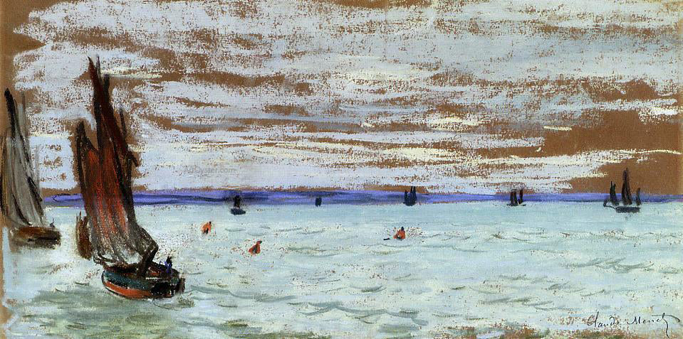 Claude Oscar Monet Open Sea - Hand Painted Oil Painting