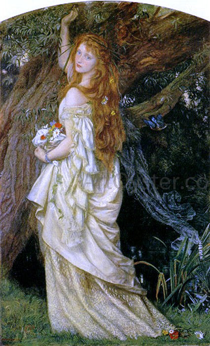 Arthur Hughes Ophelia ("And will he not come again?") - Hand Painted Oil Painting