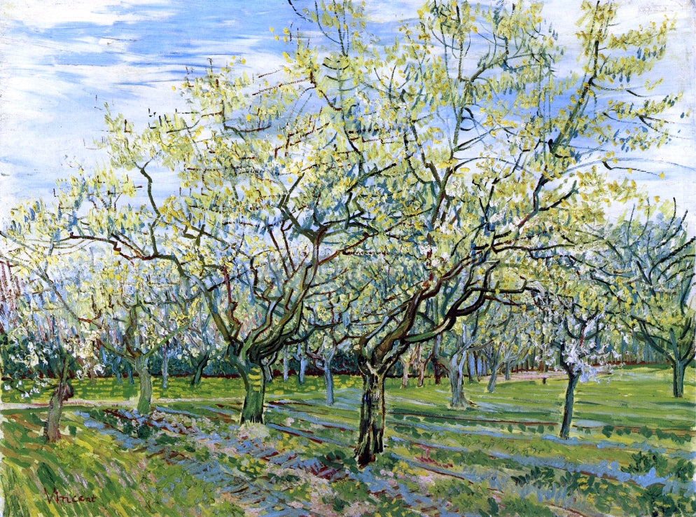 Vincent Van Gogh Orchard with Blossoming Plum Trees - Hand Painted Oil Painting