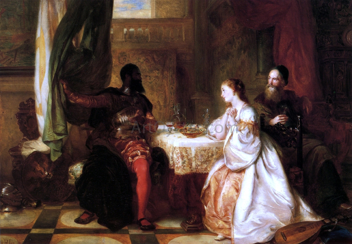 Robert Alexander Hillingford Othello Recounting His Adventures to Desdemona - Hand Painted Oil Painting