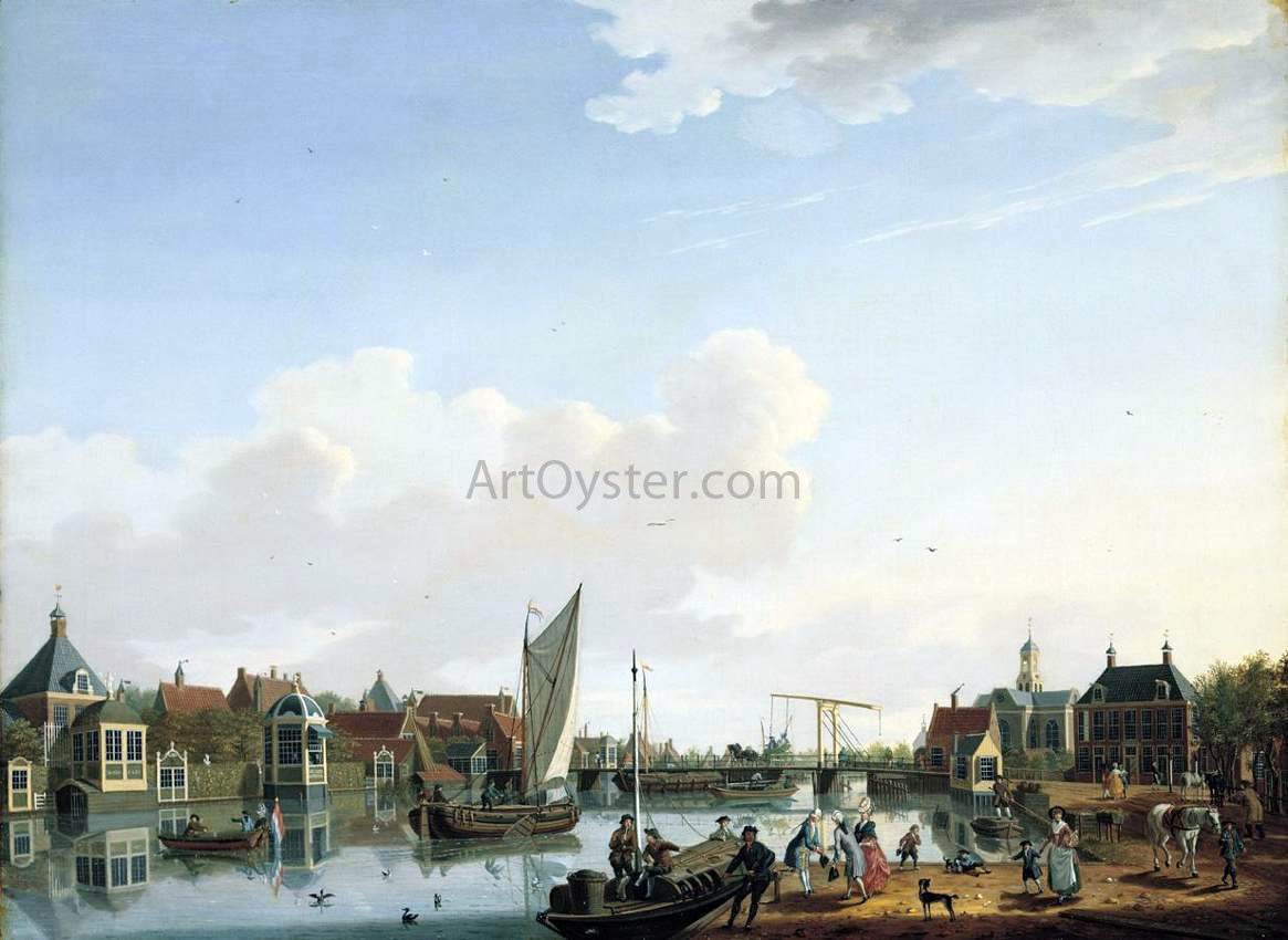 Isaak Ouwater Ouderkerk, near Amsterdam - Hand Painted Oil Painting