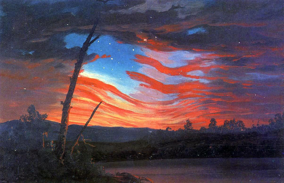  Frederic Edwin Church Our Banner in the Sky - Hand Painted Oil Painting