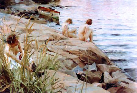 Anders Zorn Out - Hand Painted Oil Painting