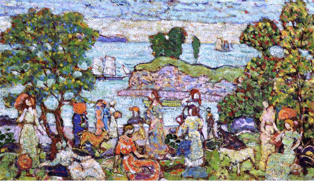 Maurice Prendergast Outer Harbor - Hand Painted Oil Painting